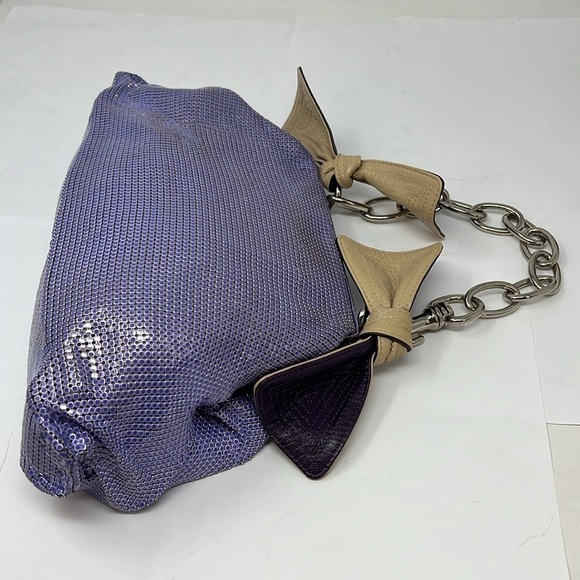 Versace Chainmail Purple Mesh Metal Chain Handbag - Picture 2 of 15